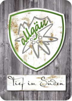 Blechpostkarte »Tief im Süden« Tief im Süden