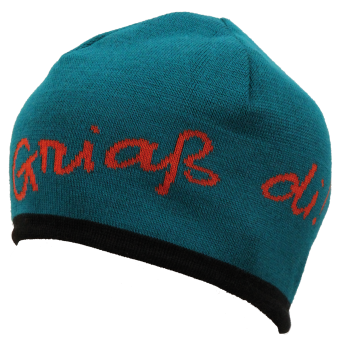 Wendemütze »Griaß di« | petrol 