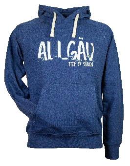 Kapuzenpulli »Allgäu-Linie« | blau-meliert L