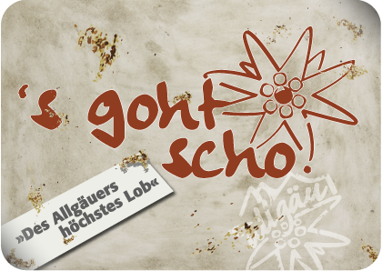 Blechpostkarte »goht scho« Goht scho