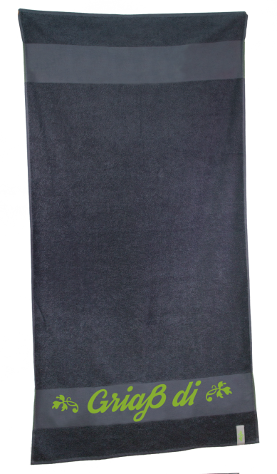 Handtuch »Griaß di« | anthrazit anthrazit