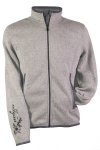 Strick-Fleece-Jacke HE | grau-meliert 